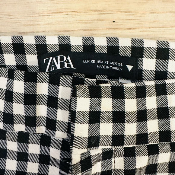 Zara black and white gingham pants - Picture 2 of 3